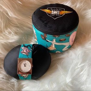 Nicole Miller “drink” theme watch and box